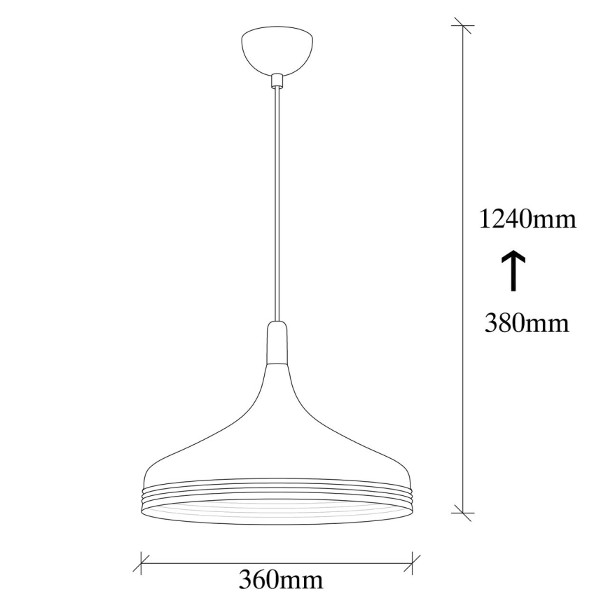 Lustr na lanku SAGLAM 1xE27/40W/230V bílá