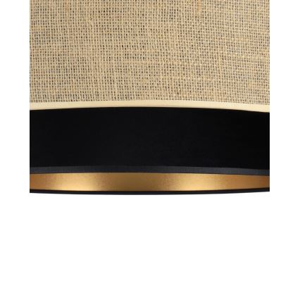 Lustr na lanku SARTA 1xE27/60W/230V černá/juta