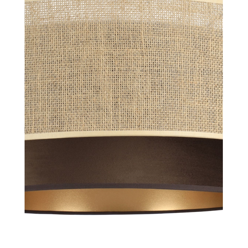 Lustr na lanku SARTA 1xE27/60W/230V hnědá/juta