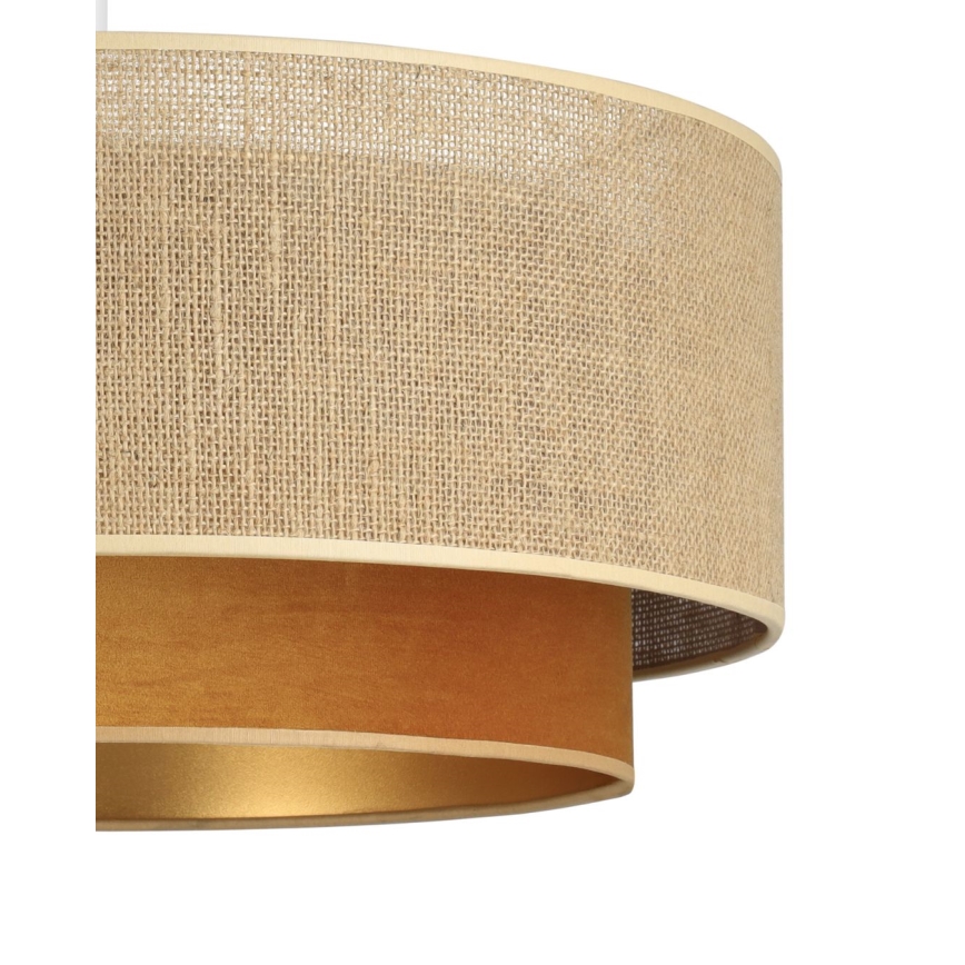 Lustr na lanku SARTA 1xE27/60W/230V měděná/juta