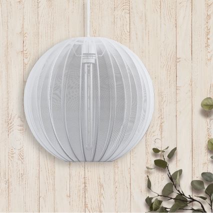 Lustr na lanku SENSAI 1xE27/20W/230V pr. 40 cm bílá