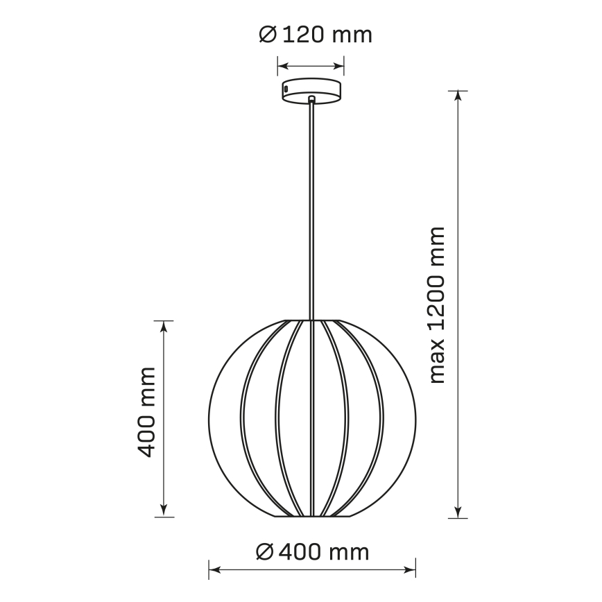 Lustr na lanku SENSAI 1xE27/20W/230V pr. 40 cm bílá