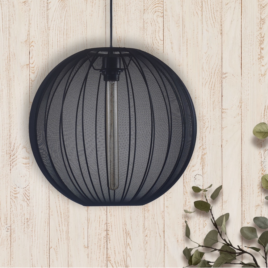 Lustr na lanku SENSAI 1xE27/20W/230V pr. 40 cm černá