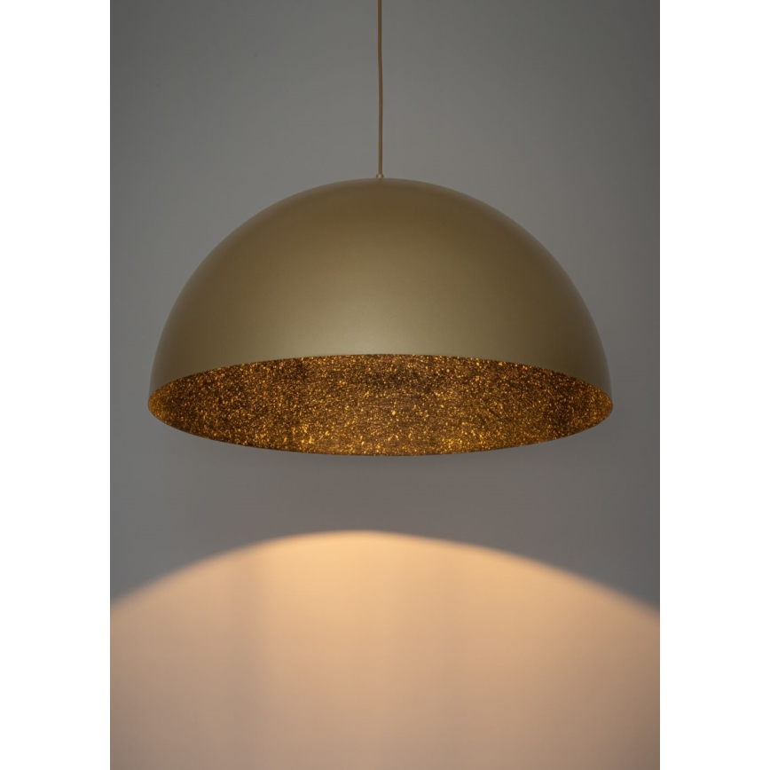 Lustr na lanku SFERA 1xE27/60W/230V pr. 70 cm zlatá/černá