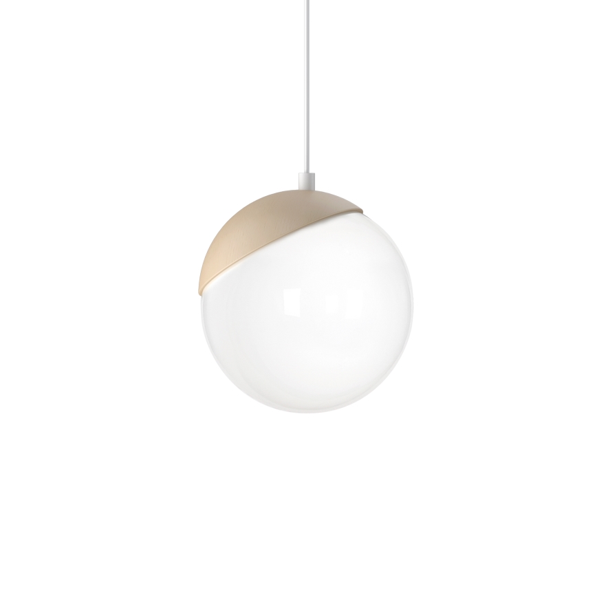 Lustr na lanku SFERA WOOD 1xE14/40W/230V