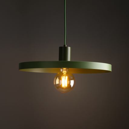 Lustr na lanku SILA 1xE27/15W/230V pr. 40 cm zelená