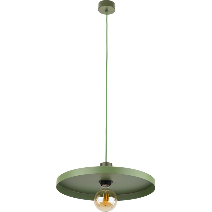 Lustr na lanku SILA 1xE27/15W/230V pr. 40 cm zelená
