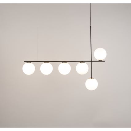 Lustr na lanku SILIA 6xG9/12W/230V černá