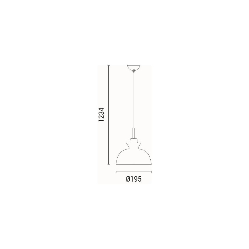 Lustr na lanku SIMPLO 1xE27/15W/230V bílá pr. 28 cm