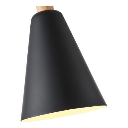 Lustr na lanku SIMPLO 1xE27/15W/230V černá pr. 20 cm