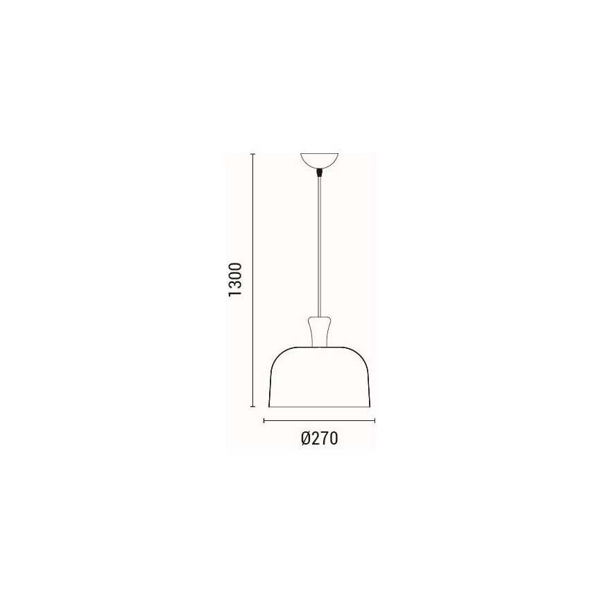 Lustr na lanku SIMPLO 1xE27/15W/230V černá pr. 27 cm