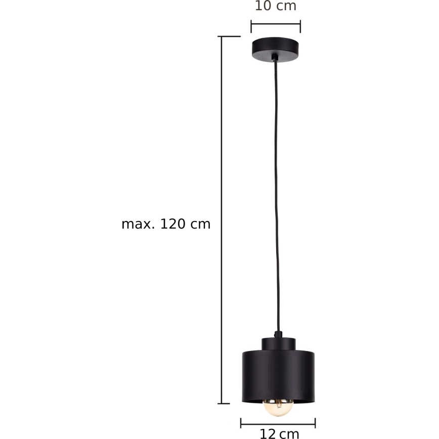 Lustr na lanku SIMPLY BLACK 1xE27/60W/230V