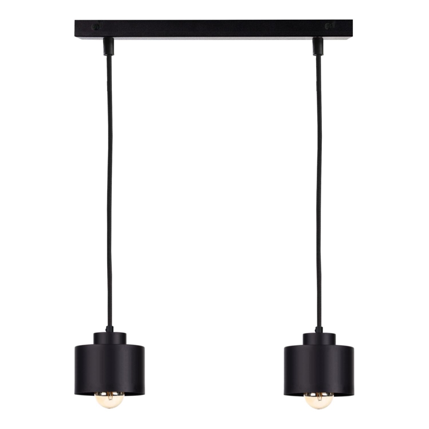 Lustr na lanku SIMPLY BLACK 2xE27/60W/230V