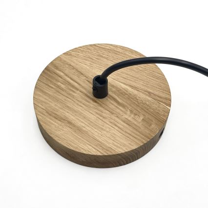 Lustr na lanku SINGLE 1xE27/60W/230V pr. 28 cm dub