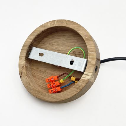 Lustr na lanku SINGLE 1xE27/60W/230V pr. 28 cm dub