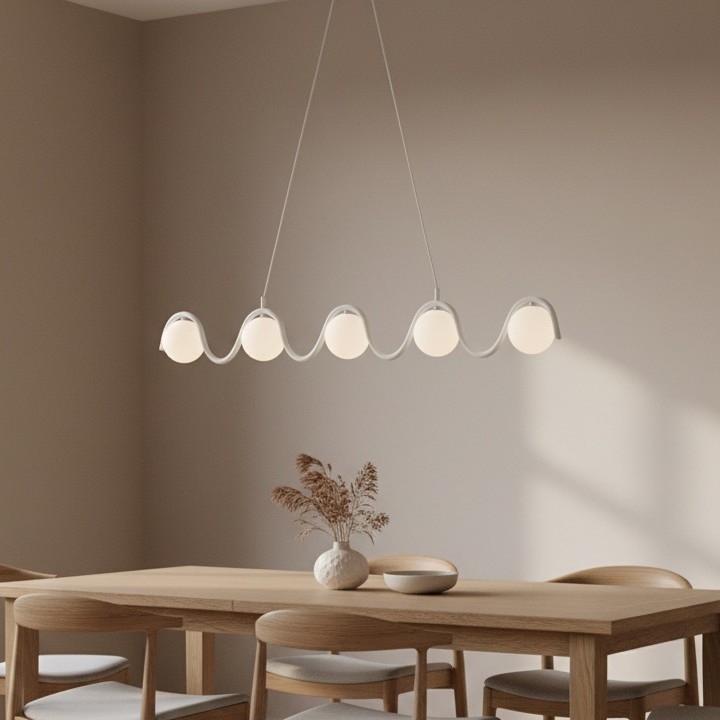 Lustr na lanku SINUS 5xG9/8W/230V bílá