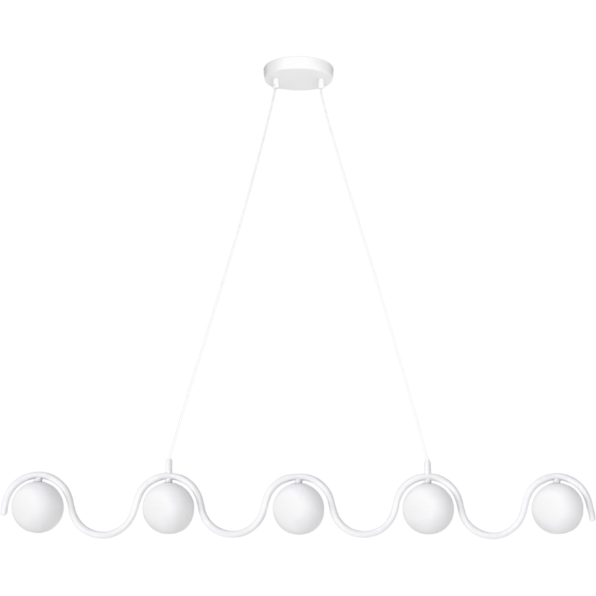 Lustr na lanku SINUS 5xG9/8W/230V bílá