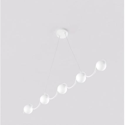 Lustr na lanku SINUS 5xG9/8W/230V bílá