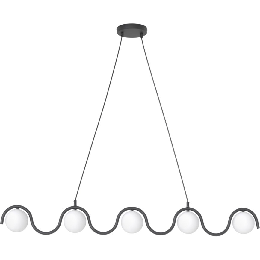 Lustr na lanku SINUS 5xG9/8W/230V černá