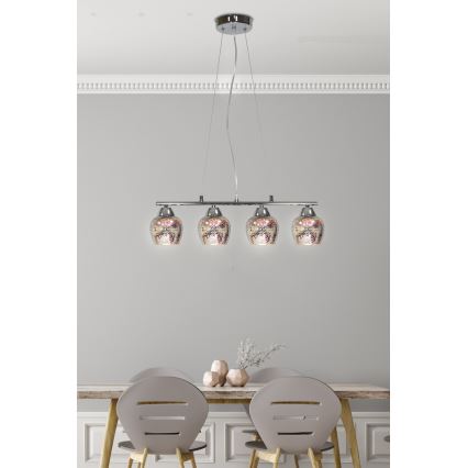 Lustr na lanku SIRIUS 4xE27/60W/230V