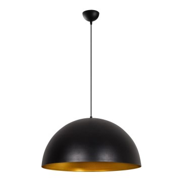 Lustr na lanku SIVANI 1xE27/40W/230V pr. 60 cm černá/měděná
