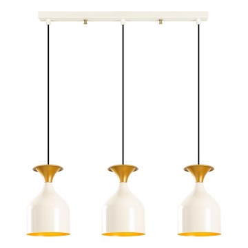 Lustr na lanku SIVANI 3xE27/40W/230V bílá/měděná