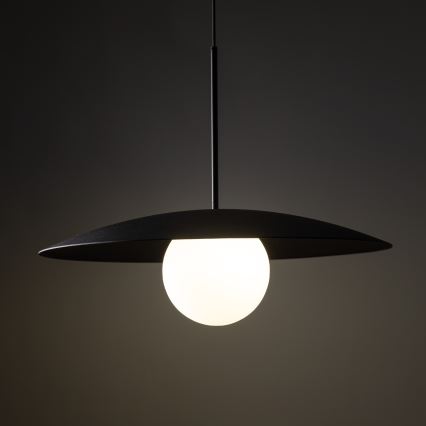 Lustr na lanku SLATE 1xE27/15W/230V pr. 65 cm černá