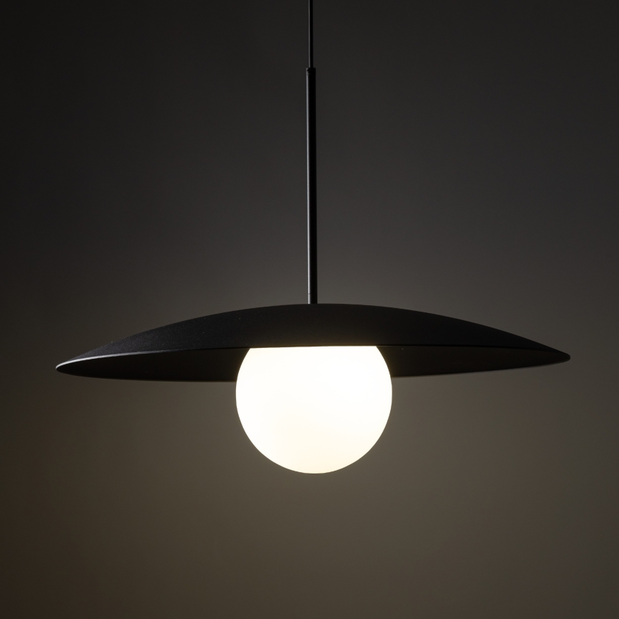 Lustr na lanku SLATE 1xE27/15W/230V pr. 65 cm černá