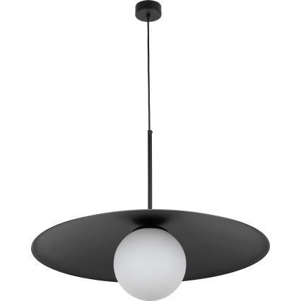 Lustr na lanku SLATE 1xE27/15W/230V pr. 65 cm černá