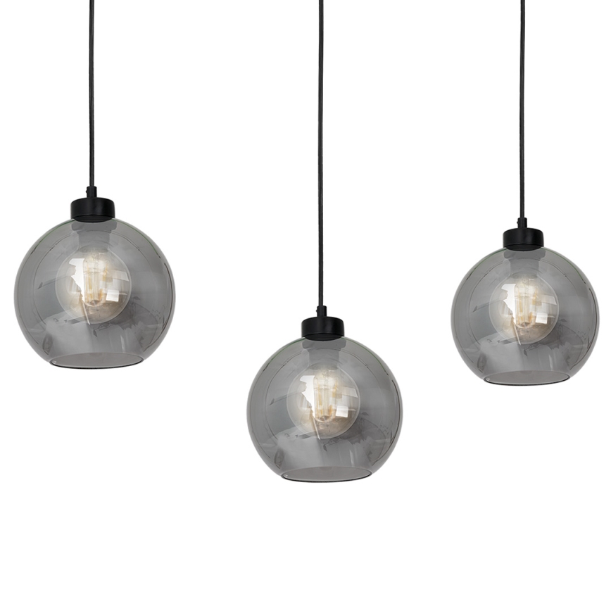 Lustr na lanku SOFIA 3xE27/60W/230V černá