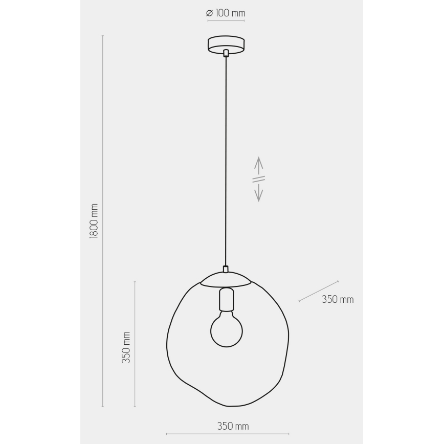 Lustr na lanku SOL 1xE27/60W/230V