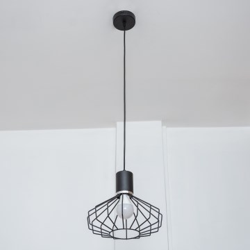Lustr na lanku SOLANO 1xE27/15W/230V černá/lesklý chrom