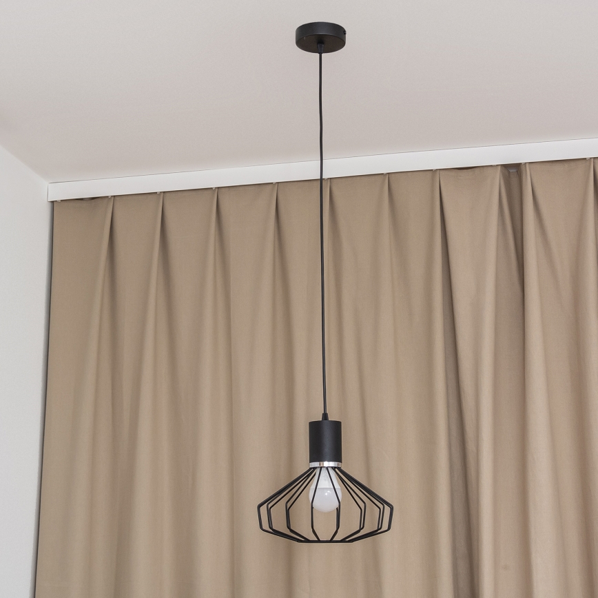 Lustr na lanku SOLANO 1xE27/15W/230V černá/lesklý chrom