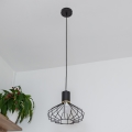 Lustr na lanku SOLANO 1xE27/15W/230V černá/zlatá