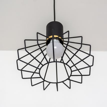 Lustr na lanku SOLANO 1xE27/15W/230V černá/zlatá