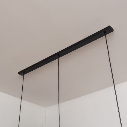 Lustr na lanku SOLANO 3xE27/15W/230V černá/lesklý chrom