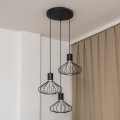 Lustr na lanku SOLANO 3xE27/15W/230V černá/lesklý chrom