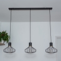 Lustr na lanku SOLANO 3xE27/15W/230V černá/zlatá