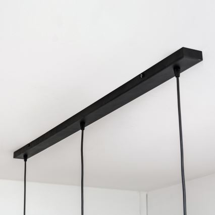 Lustr na lanku SOLANO 3xE27/15W/230V černá/zlatá