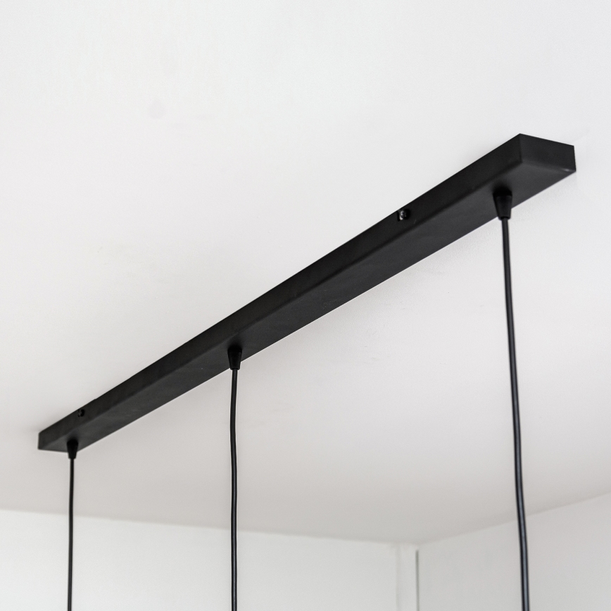 Lustr na lanku SOLANO 3xE27/15W/230V černá/zlatá