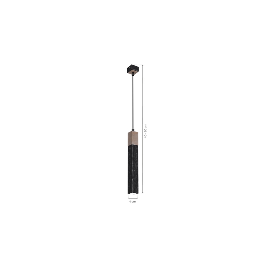 Lustr na lanku SOLO 1xGU10/MR11/40W/230V černá