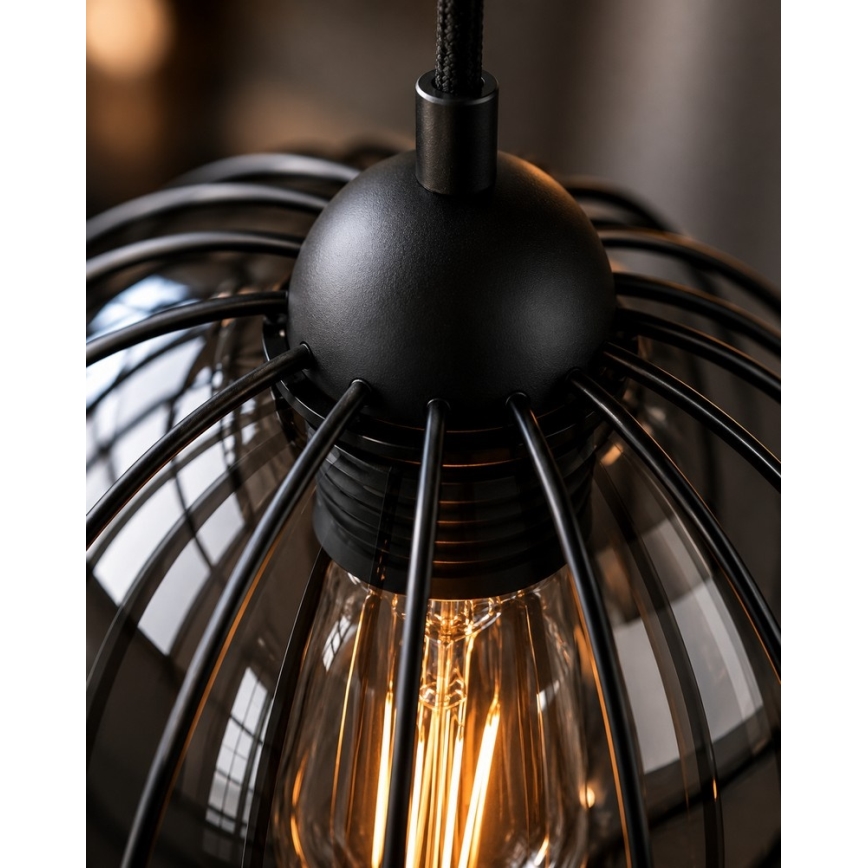Lustr na lanku SOLO BLACK 1xE27/60W/230V