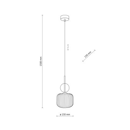Lustr na lanku SOPHIA 1xE14/10W/230V černá/kouřová béžová