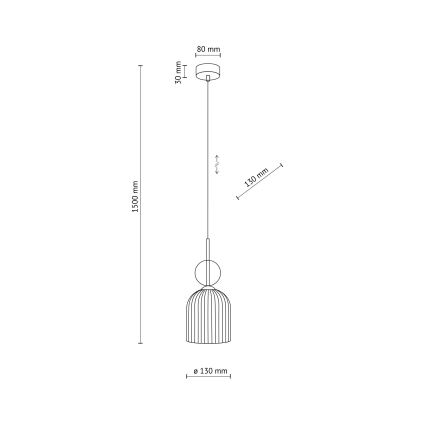 Lustr na lanku SOPHIA 1xE14/10W/230V černá/kouřová béžová