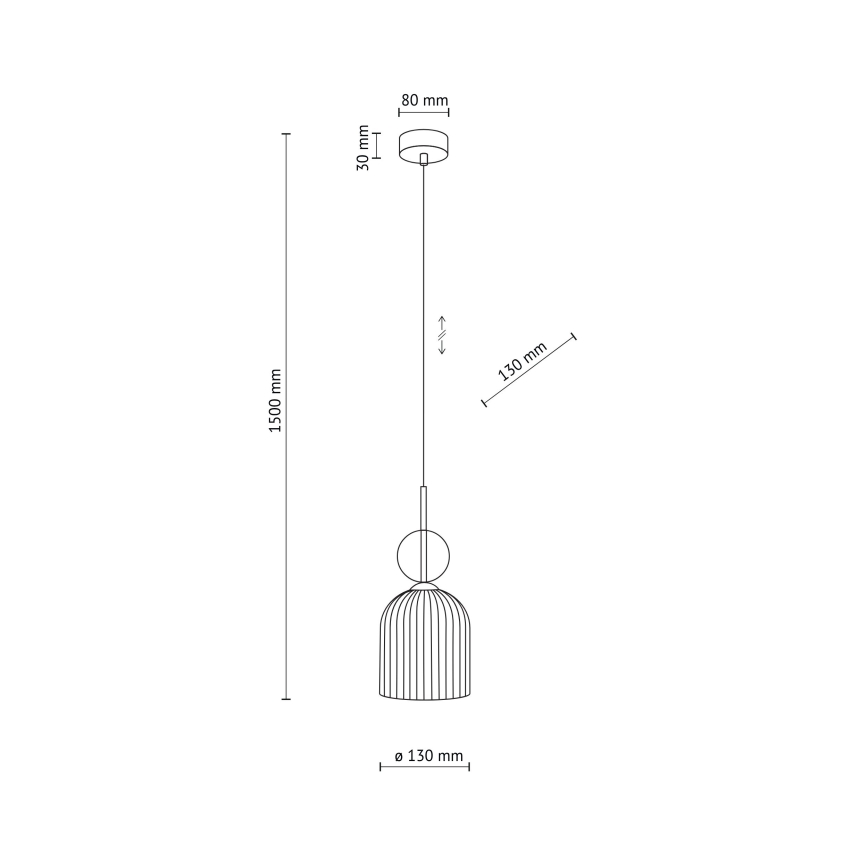 Lustr na lanku SOPHIA 1xE14/10W/230V černá/kouřová béžová