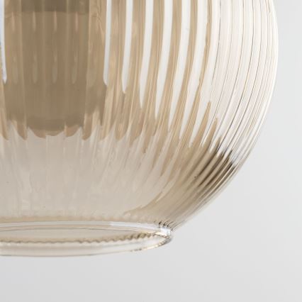 Lustr na lanku SOPHIA 1xE14/10W/230V černá/kouřová béžová