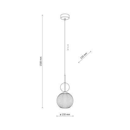 Lustr na lanku SOPHIA 1xE14/10W/230V černá/kouřová béžová