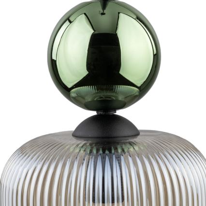 Lustr na lanku SOPHIA 1xE14/10W/230V černá/zelená/kouřová béžová