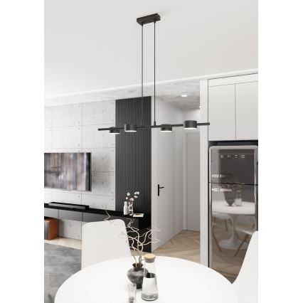 Lustr na lanku SORA 4xGX53/12W/230V černá