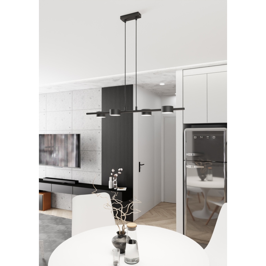 Lustr na lanku SORA 4xGX53/12W/230V černá